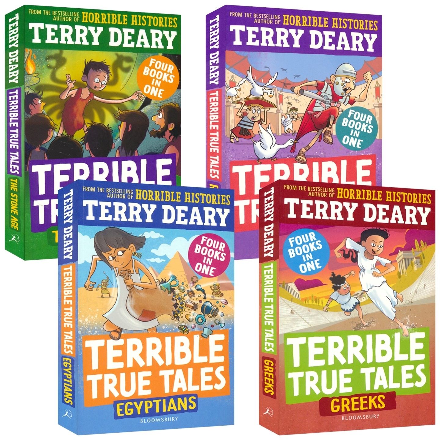 Terrible True Tales 糟糕又真实的故事 石器时代古希腊古罗马古埃及 可怕的历史作者Terry Deary 儿童历史读物 英文原版进口图书