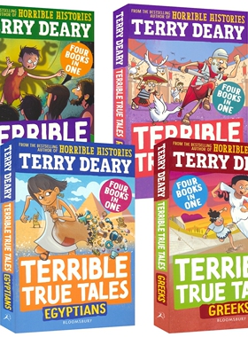 Terrible True Tales 糟糕又真实的故事 石器时代古希腊古罗马古埃及 可怕的历史作者Terry Deary 儿童历史读物 英文原版进口图书