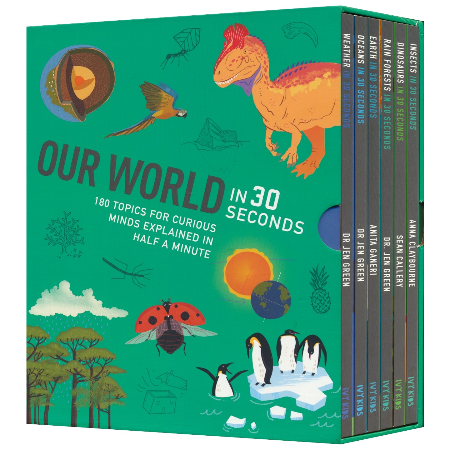 【自营】Our World in 30 Seconds 30秒环游世界6册盒装 地球天气海洋昆虫恐龙热带雨林 儿童百科科普读物 英文原版进口图书