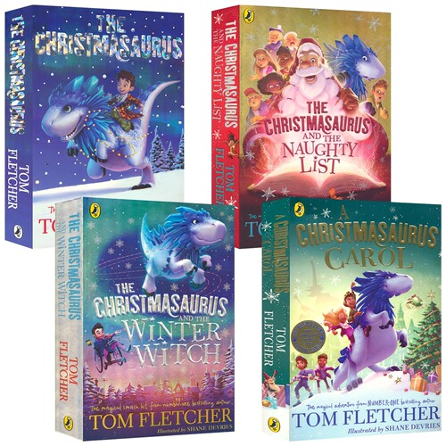 The Christmasaurus 圣诞恐龙4册 入围英国国家图书奖 Tom Fletcher 儿童魔幻冒险故事小说 英文原版进口儿童图书