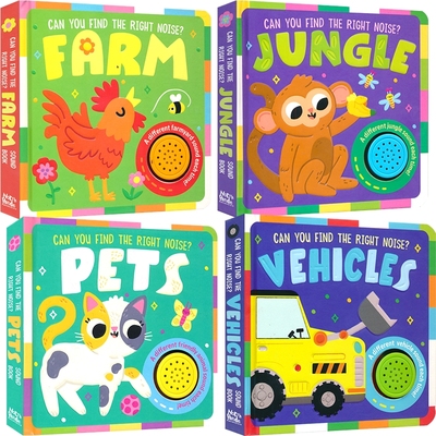 【自营】Can you find the right noise Vehicles Jungle Farm 英文按键发声书 幼儿启蒙 交通工具 热带雨林 宠物 农场 英文原版