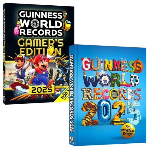 英文原版 Guinness World Records 2025吉尼斯世界纪录大全+游戏版 全彩大开本 儿童科普 探索世界 百科 青少年课外读物