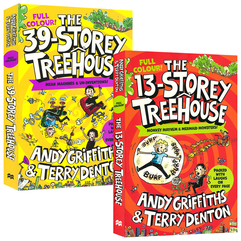 The 13-Storey Treehouse Colour Edition 小屁孩树屋历险记13层39层 全彩漫画小说 桥梁书 英语课外读物 英文原版进口儿童图书