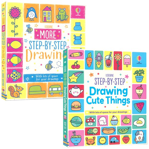 【自营】Step-by-Step Drawing Cute Things 分步学画画 可爱小物 人物动物 物品 图解步骤简单直观 儿童绘画入门读物 英文原版