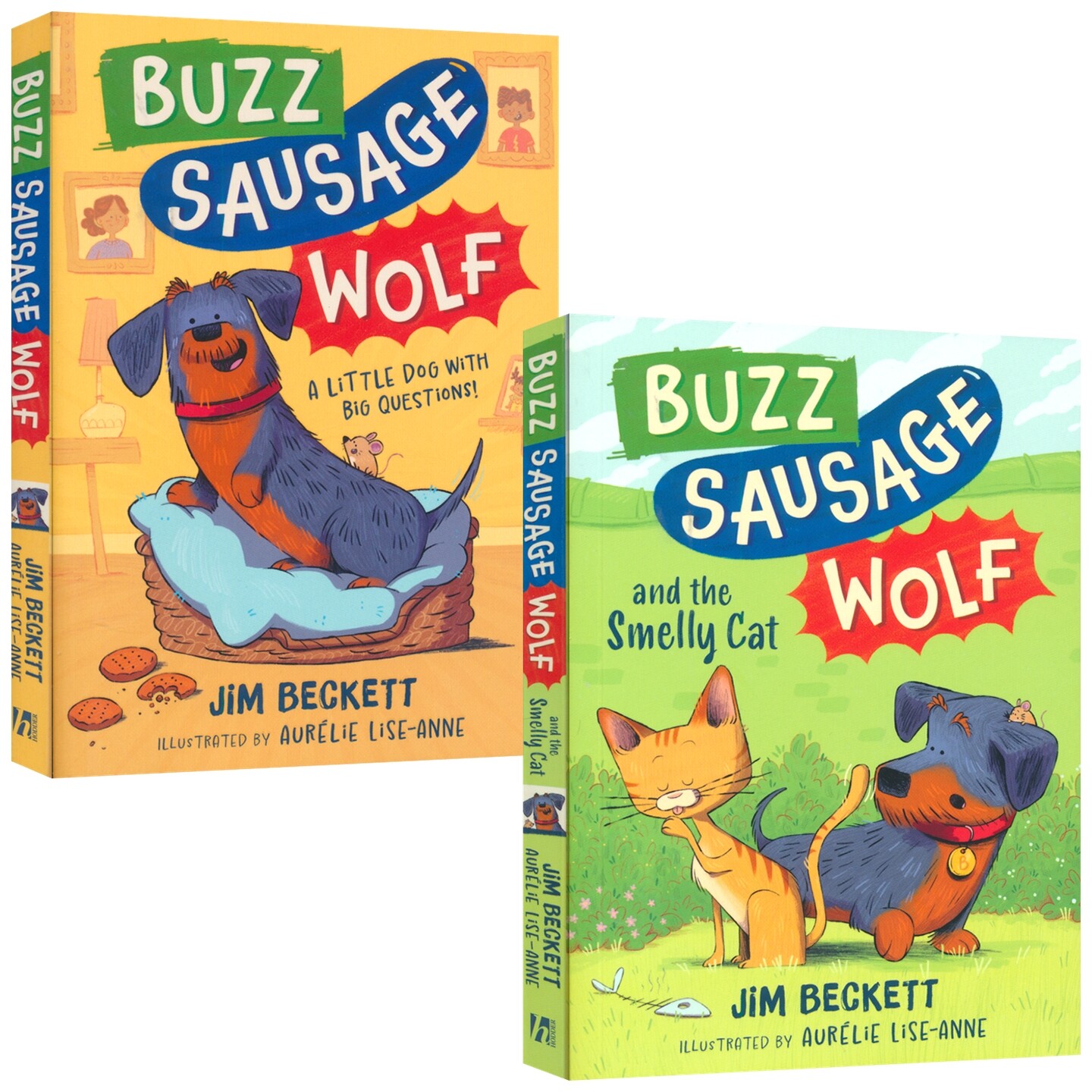 Buzz Sausage Wolf 香肠狗1-2册 Smelly Cat 英语全彩桥梁书 初级章节小说 温馨搞笑日常冒险故事 英文原版进口儿童图书