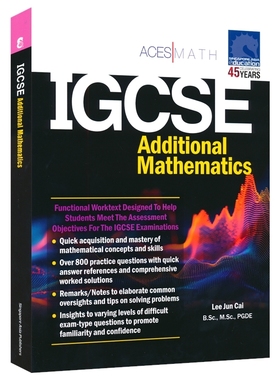 SAP IGCSE Additional Mathematics 新加坡数学 IGCSE 国际课程练习册 14-16岁 英语教辅 英文原版进口图书