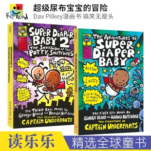 进口图书 Pilkey 爆笑英语儿童漫画 Dav Baby The Super 英文原版 Diaper 超级尿布宝宝 Adventures 冒险