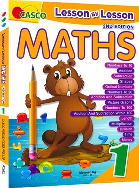 Casco Lesson-by-Lesson Maths 1-6 新加坡数学 小学数学课课练 基础数学 小学阶段教辅  学练结合 英文原版进口图书