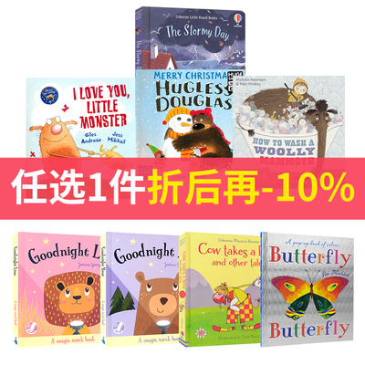 1件9折  英文原版 故事绘本 魔法手电筒晚安狮子 熊 露娜绘本系列 小棕熊道格拉斯  情绪管理 睡前亲子读物