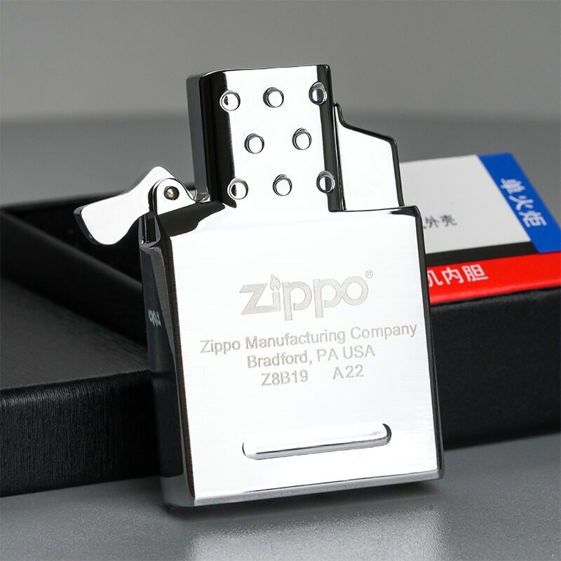 正品zippo煤油打火机替换内胆丁烷气体机芯单双头火焰通用配件