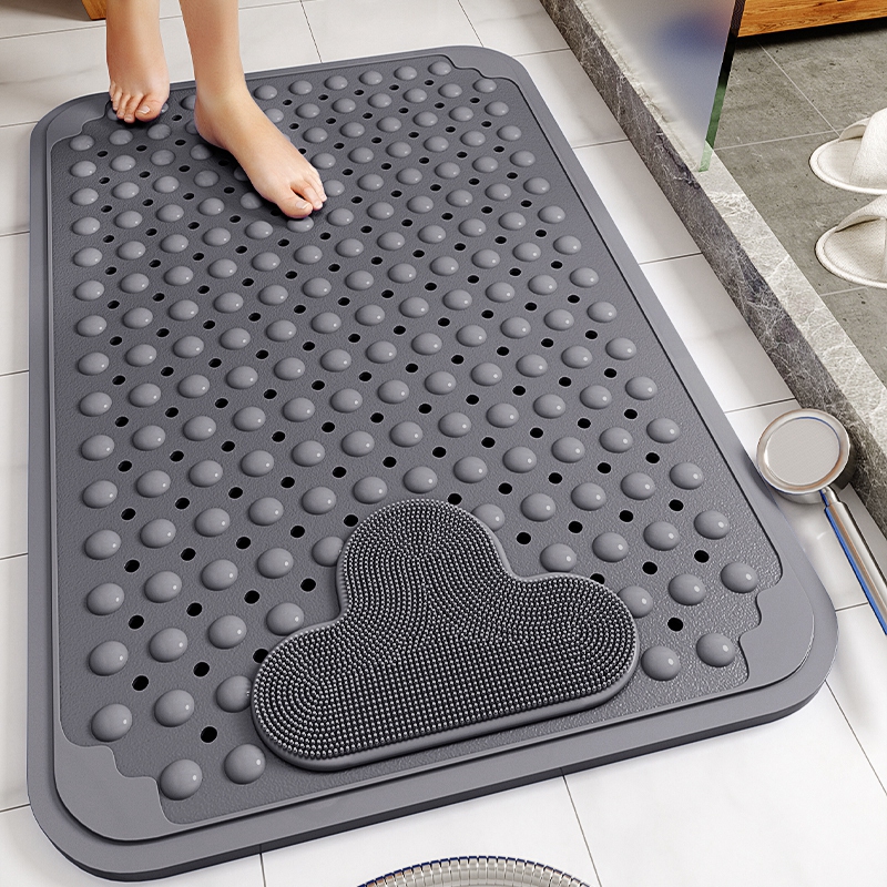 浴室防滑垫淋浴房卫生间洗澡垫子儿童防摔脚垫子环保TPE按摩地垫