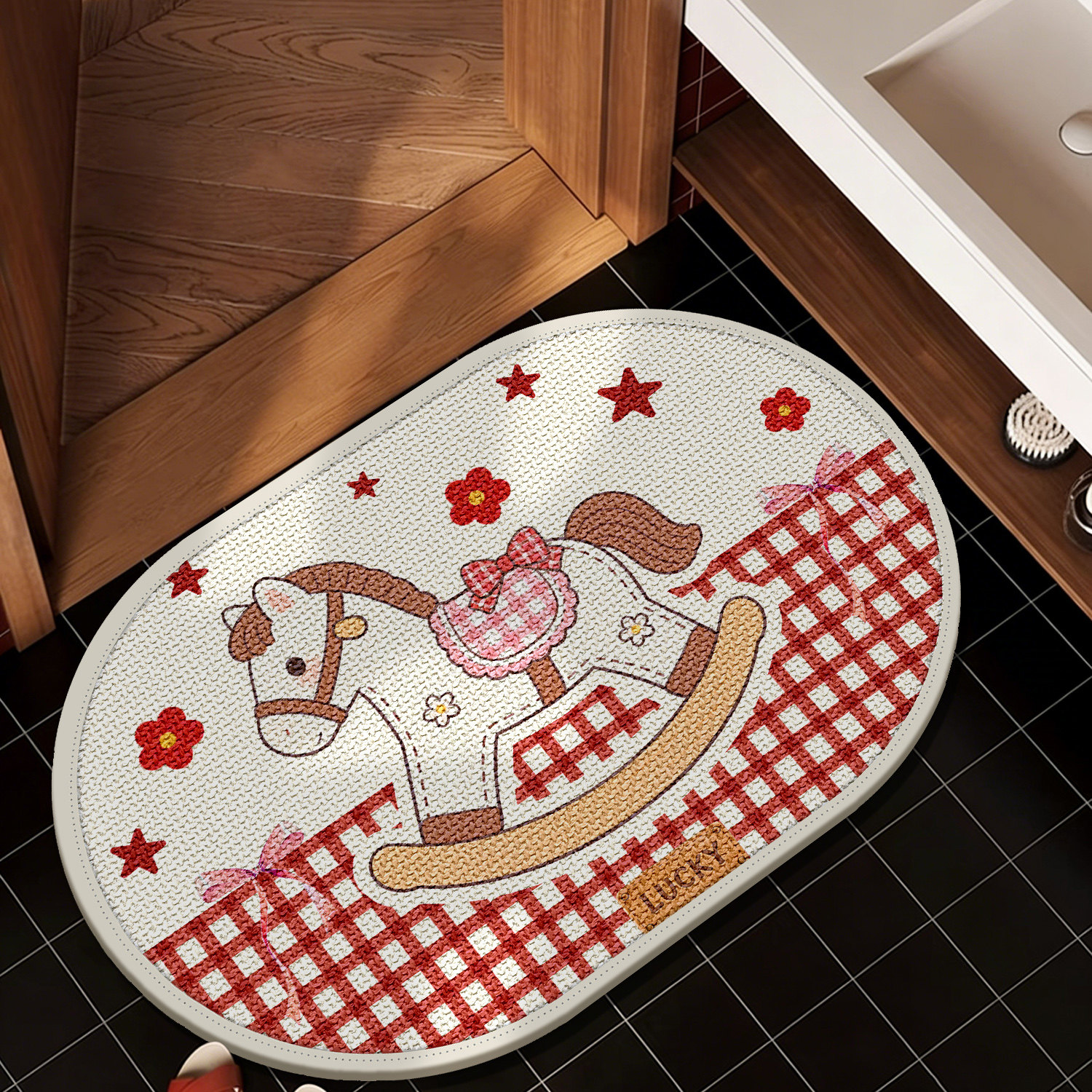 仿亚麻浴室防滑脚垫卫生间吸水地垫子洗手间耐脏地毯厕所进门口,居家布艺,家用脚垫,淘宝优惠券,粉丝福利购,淘宝优惠卷