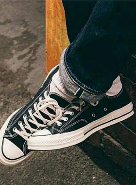 Converse匡威官网正品1970S经典三星标休闲鞋复古帆布鞋162058C