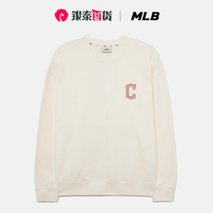 卫衣大标金色银色印花宽松休闲百搭圆领套头上衣3AMTB1034 MLB