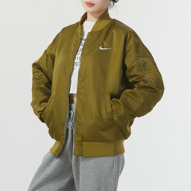 Nike/耐克女装时尚双面穿运动服保暖休闲棉服立领外套DV7877-30