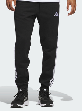 adidas阿迪达斯男子舒适休闲运动裤三条纹针织宽松长裤 JD1861