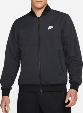 Nike耐克官方旗舰运动外套男装立领宽松休闲棒球服夹克DM6822-010