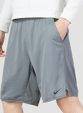 耐克短裤男沙滩裤夏季新款运动裤灰色健身裤训练五分裤DV9329