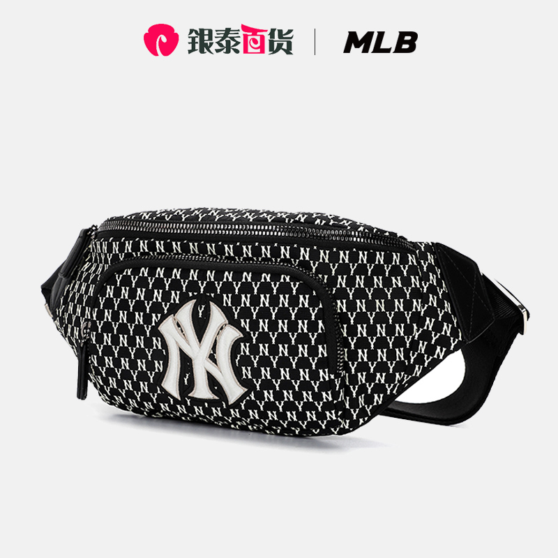 MLB单肩包男包女包运动胸包复古老花斜挎包NY满标腰包潮3AHSM051N