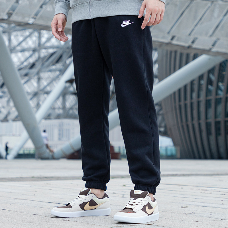 Nike耐克黑色加绒运动长裤