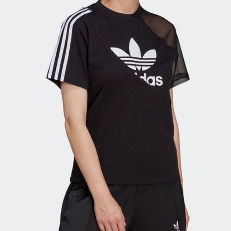 Adidas/阿迪达斯三叶草T恤透气女装运动休闲宽松短袖HC7039