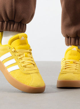 阿迪达斯板鞋女鞋男鞋黄色休闲鞋运动鞋低帮网球鞋板鞋JP8570