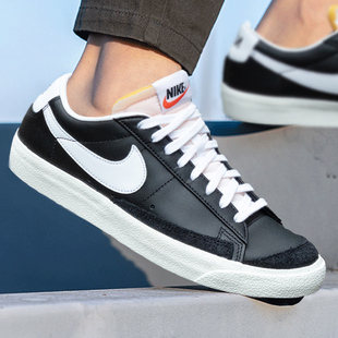 男官方旗舰正品 运动鞋 新款 夏季 BLAZER低帮黑色休闲鞋 NIKE耐克板鞋