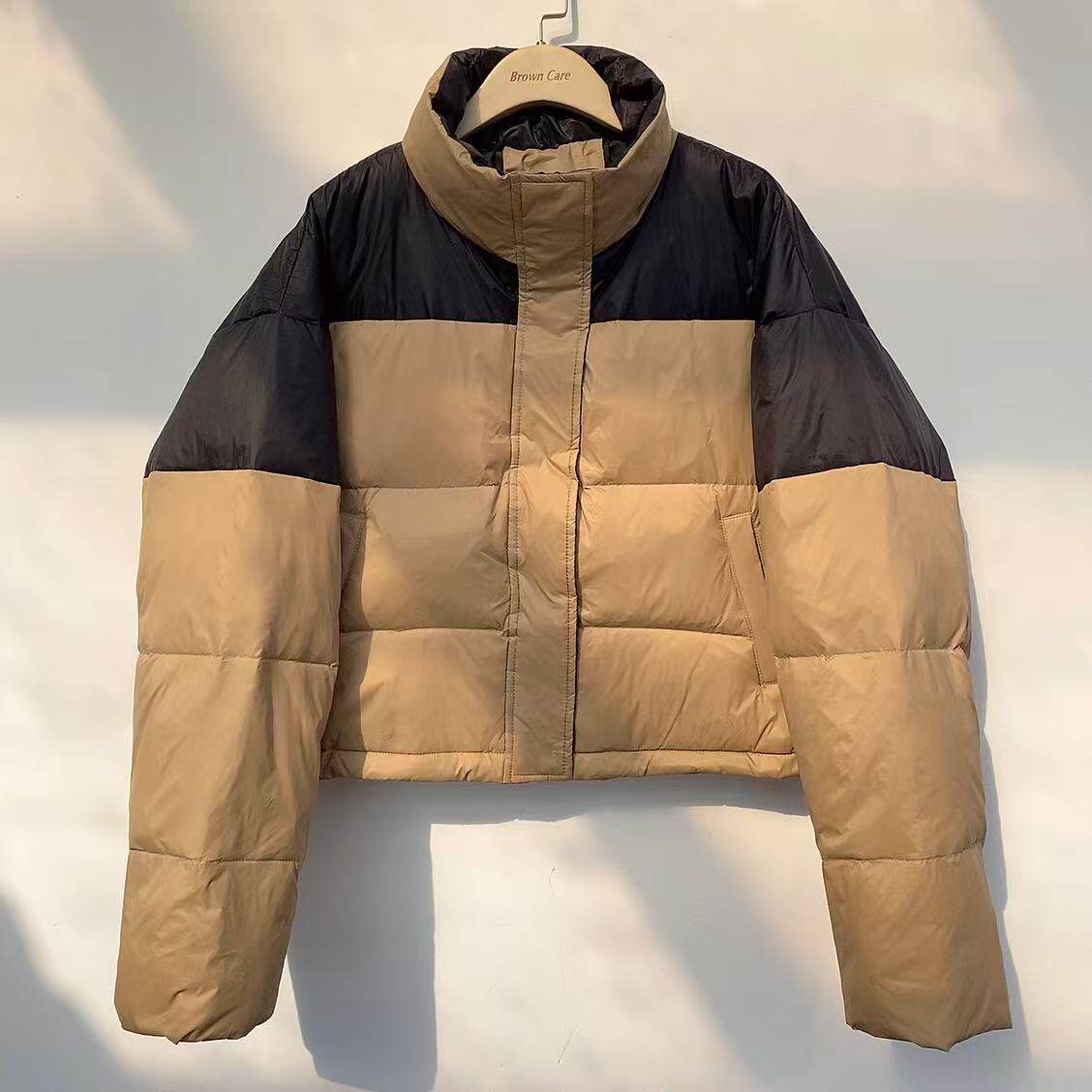 反季羽绒服短款冬季2025新款小个子立领收腰保暖宽松时尚休闲外套