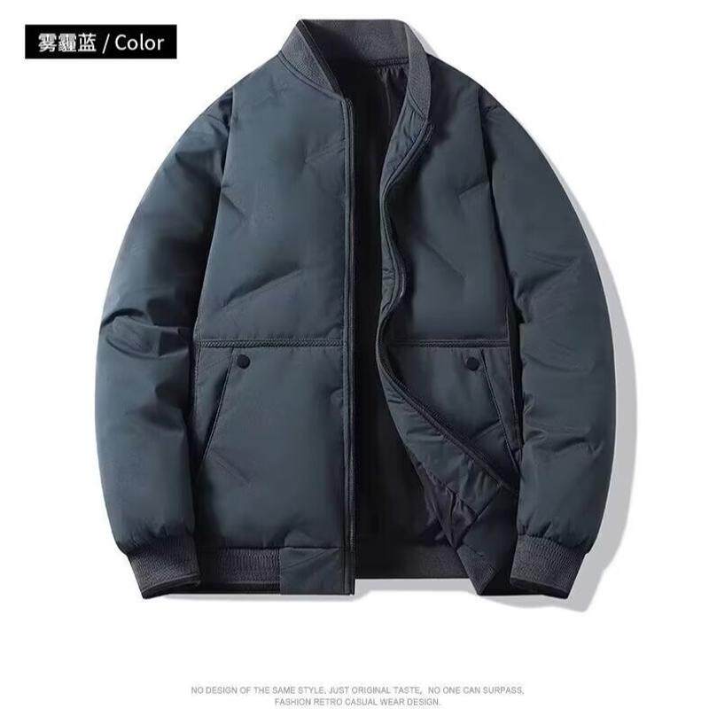 冬季中老年大码棒球领飞行员夹克