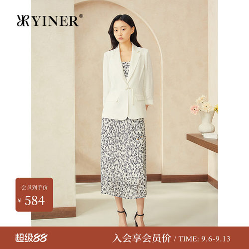 新中式音儿夏季提花西装外套