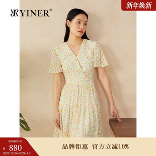 印花波西米亚风茶歇蛋糕裙连衣裙 法式 YINER音儿专选2025夏季 新款