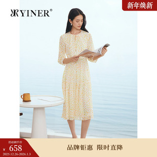 连衣裙 糖果印花蛋糕裙亮丝法式 YINER音儿专选2025夏季 新款