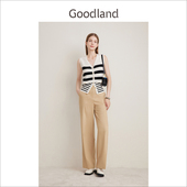 优雅Bridget Goodland美地春季 法式 Riley条纹背心羊毛马甲