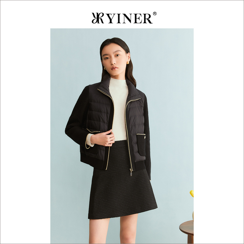 【白鹅绒】YINER音儿专选女装冬季云朵0压感保暖立领羽绒服