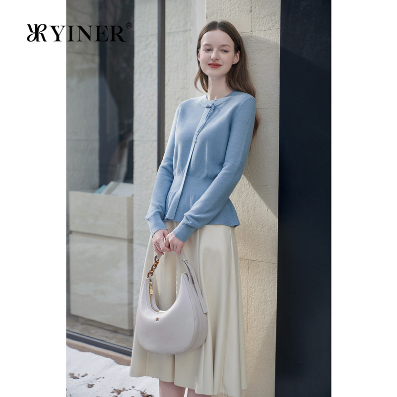 【新中式】YINER音儿专选女装冬季时尚冬法式小蛮腰羊毛针织衫,女装/女士精品,毛针织衫,淘宝优惠券,粉丝福利购,淘宝优惠卷