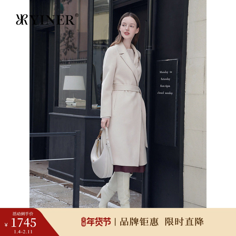 【骆驼绒+羊毛绒】YINER音儿专选秋季微醺感双面呢大衣多色外套,女装/女士精品,毛呢外套,淘宝优惠券,粉丝福利购,淘宝优惠卷