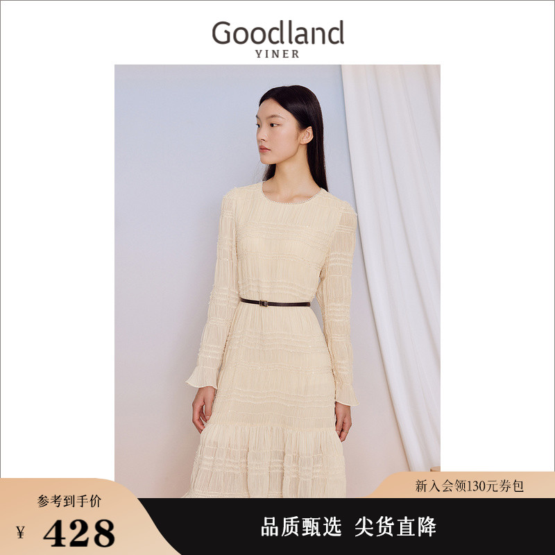 Goodland美地女装2023秋季连衣裙