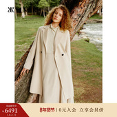 YINER音儿冬季 100阿拉善山羊绒 双面毛呢大衣外套