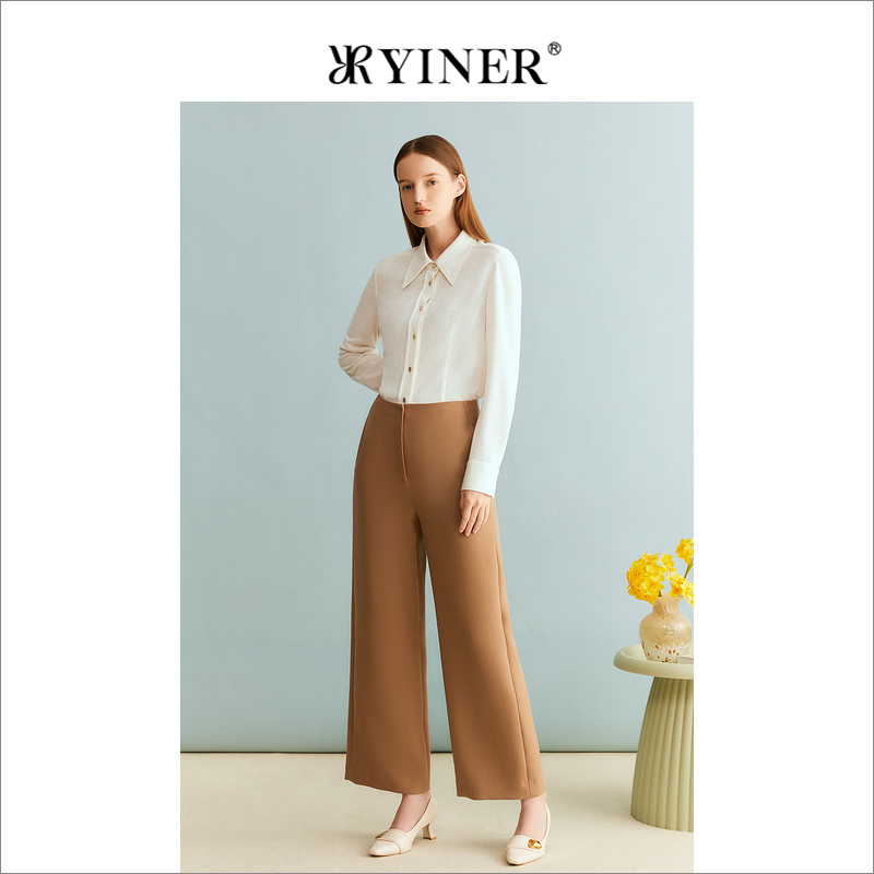 【天丝系列】YINER音儿女装冬季莱赛尔衬衫羊毛上衣