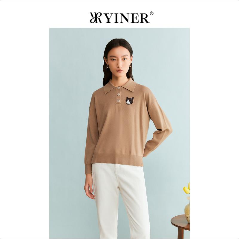 YINER音儿专选冬季女装含羊毛针织衫