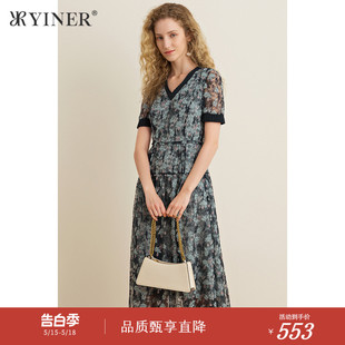 蕾丝绣花连衣裙 中长款 夏季 YINER音儿女装