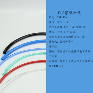 聚醚水管PUR耐低温 柔软 40℃超软水气管耐水解抗老化弹性好四季