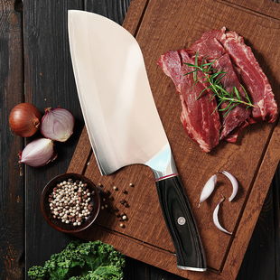 三合钢菜刀防锈家用不累手高硬度铸钢专业手工锻打锋利主食刀