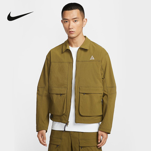 NIKE耐克ACG男子户外防泼水夹克26春宽松刺绣工装外套HV0599-368