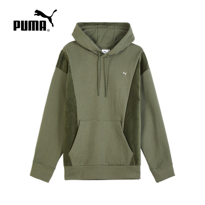 PUMA彪马加绒保暖拼接抽绳连帽套头衫25冬中性针织卫衣 633489-81,运动服/休闲服装,运动卫衣/套头衫,淘宝优惠券,粉丝福利购,淘宝优惠卷