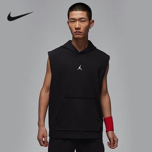 Nike耐克JORDAN男子25夏连帽无袖卫衣篮球背心无袖T恤HF9939-010