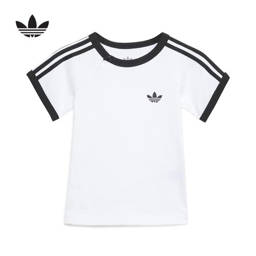 adidas阿迪达斯三叶草婴童三条纹经典半袖3 STRIPE短袖T恤KR3715