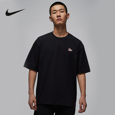 NIKE耐克Jordan2025春季男子短袖针织衫运动鞋贴片T恤HJ2327-010