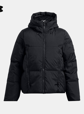 安德玛UA秋冬Limitless女保暖舒适训练运动羽绒服夹克1384645-001