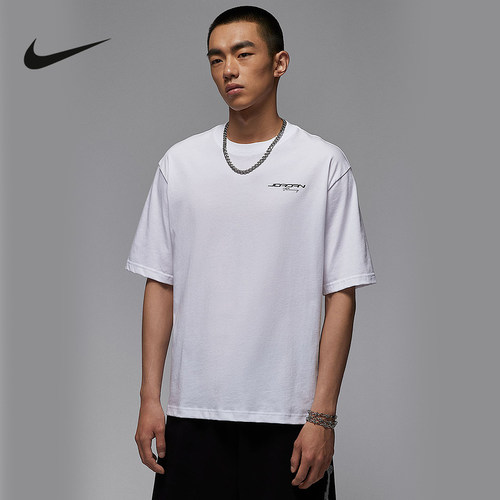 Nike耐克AJ短袖男夏季Jordan赛车印花宽松透气运动T恤IF0783-100